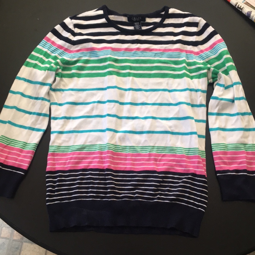 Chaps colorful striped sweater